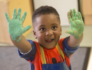 Child painting